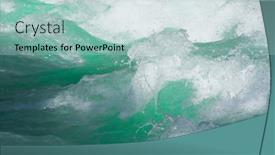  Presentation with mountain water - Theme featuring glacier-water-in-the-mountain background and a light blue colored foreground