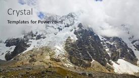  Presentation with glacier - Amazing PPT theme having glacier backdrop and a light gray colored foreground