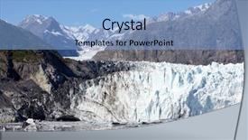  Presentation with glacier - PPT theme having glaciers - detail of glacier in glacier background and a light blue colored foreground