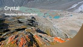  Presentation with snow mountain - PPT layouts with glaciers - view of grossglockner melted snow background and a gray colored foreground