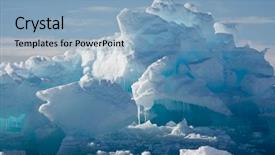  Presentation with antarctic - Beautiful theme featuring glaciers melting - antarctic glacier with cavities beautiful backdrop and a light blue colored foreground