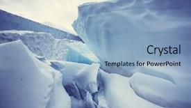  Presentation with glacier - Cool new slide deck with glaciers melting - glacier backdrop and a  colored foreground