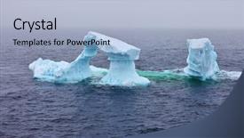  Presentation with iceberg - Slide set enhanced with glaciers melting - iceberg background and a light blue colored foreground