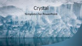  Presentation with antarctic - Beautiful presentation design featuring glaciers melting - reflection of the antarctic glacier backdrop and a light blue colored foreground