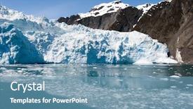  Presentation with alaska airplane - Beautiful slide deck featuring glaciers melting - traveling to hubbard glacier backdrop and a teal colored foreground