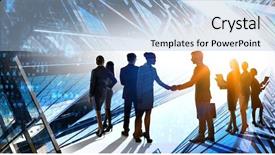  Presentation with swap meet - Cool new theme with glad to meet you partner backdrop and a  colored foreground