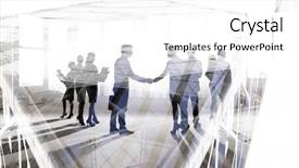  Presentation with swap meet - PPT theme having glad to meet you partner background and a  colored foreground