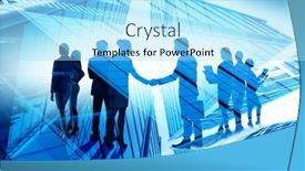  Presentation with partner puzzle - PPT theme with glad-to-meet-you-partner background and a arctic colored foreground