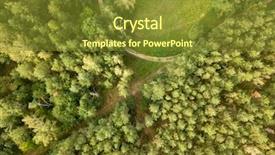  Presentation with forest road green - Presentation design consisting of glades - aerial view from the drone background and a  colored foreground