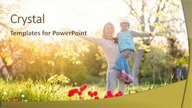  Presentation with veteran mom child - Slide deck with glades - family mom with daughter woman background and a cream colored foreground