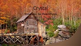  Presentation with west - Slide deck consisting of glades - glade creek grist mill background and a red colored foreground