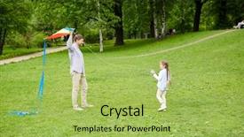  Presentation with big fat belly girl - Amazing theme having glades - little girl and her father backdrop and a yellow colored foreground