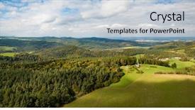  Presentation with mountains - Presentation theme enhanced with glades - mountains glade with pines background and a lemonade colored foreground