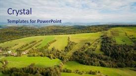  Presentation with clear sunny day rural landscape - Amazing presentation having glades - mountains glade with pines backdrop and a lemonade colored foreground