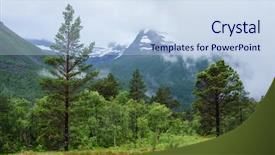  Presentation with green mountains - Presentation featuring glades - view of the mountains background and a  colored foreground