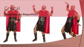  Presentation with gladiator - PPT theme featuring gladiator-isolated-on-white-background background and a red colored foreground