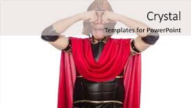  Presentation with gladiator - Presentation theme with gladiator isolated on white background and a lemonade colored foreground