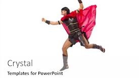  Presentation with gladiator - Cool new presentation with gladiator isolated on white backdrop and a white colored foreground