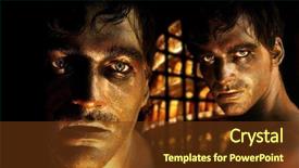  Presentation with gladiator - PPT theme with gladiator with the coloseum background and a tawny brown colored foreground