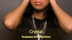  Presentation with black hands - Slide deck having glamor black girl holding hands on ears background and a wine colored foreground