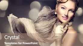  Presentation with golden woman - Beautiful slides featuring glamorous - glamourous retro woman portrait beauty backdrop and a coral colored foreground