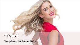  Presentation with glamorous freindship - Slide deck featuring glamorous blonde posing on white background and a lemonade colored foreground