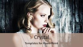  Presentation with fashion show on mental illness - Beautiful presentation theme featuring glamorous blonde woman with retro backdrop and a coral colored foreground