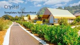  Presentation with glamping - Presentation theme featuring glamorous-modern-glamping-with-canvas background and a light blue colored foreground