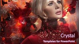  Presentation with glamour - Slides enhanced with glamour blonde beauty background and a tawny brown colored foreground