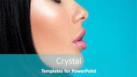  Presentation with bob hairstyle - Presentation featuring glamour-fashion-model-with-black background and a teal colored foreground