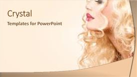  Presentation with glamour - Audience pleasing PPT layouts consisting of bio shampoo - glamour lady beauty girl backdrop and a cream colored foreground