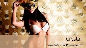  Presentation with sexy - Audience pleasing presentation consisting of glamour masquerade - shot of a sexy woman backdrop and a lemonade colored foreground