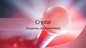  Presentation with glamour - Slides enhanced with glamour microphone background and a coral colored foreground
