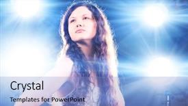  Presentation with you are a superstar - PPT layouts enhanced with glamour model superstar bright glazing background and a light blue colored foreground