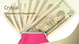  Presentation with glamour - Amazing presentation having money isolated on white background backdrop and a soft green colored foreground