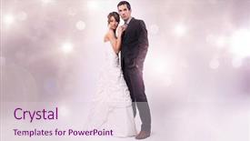  Presentation with glamour - Presentation design enhanced with glamour style studio wedding photo background and a lemonade colored foreground