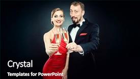  Presentation with formal jacket - Slides enhanced with glamourous party wearing formal dinner background and a black colored foreground