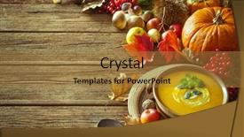  Presentation with thanksgiving - Theme consisting of gland - thanksgiving autumn background with pumpkin background and a gold colored foreground