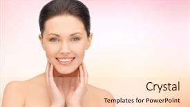  Presentation with black people healing - Colorful slide set enhanced with glands - beauty people and health concept backdrop and a lemonade colored foreground