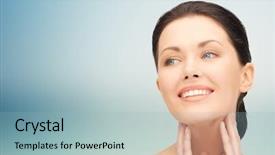  Presentation with glands - Colorful presentation theme enhanced with glands - beauty people and health concept backdrop and a light blue colored foreground