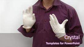  Presentation with human body - Audience pleasing PPT theme consisting of glands human body - arm backdrop and a  colored foreground