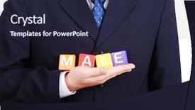  Presentation with human body - Slides with glands human body - man in suit holding male background and a wine colored foreground