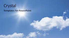  Presentation with sun - Amazing slide set having glare - image of a bright sun backdrop and a teal colored foreground