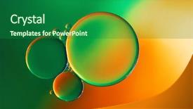  Presentation with light bubbles - Beautiful PPT layouts featuring glare - water bubbles abstract light illumination backdrop and a forest green colored foreground