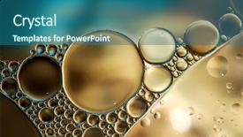  Presentation with light bubbles - Amazing slide deck having glare - water bubbles abstract light illumination backdrop and a ocean colored foreground