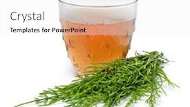  Presentation with hot tea - Amazing presentation theme having glas-cup-with-hot-field backdrop and a white colored foreground