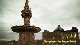  Presentation with united kingdom - Beautiful slide set featuring glasgow-people-s-palace backdrop and a tawny brown colored foreground