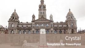  Presentation with world war - Slides consisting of glasgow-scotland-uk-23-august background and a coral colored foreground