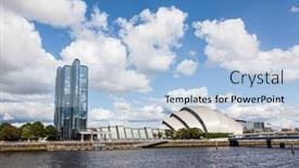  Presentation with venue - Slides enhanced with glasgow-scotland-uk-23-august background and a light blue colored foreground