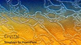  Presentation with glass - Slide deck consisting of glass abstract background background and a gold colored foreground